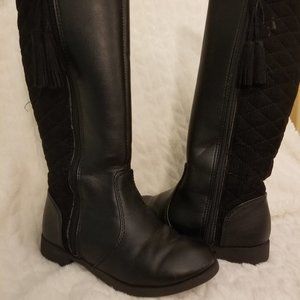 Girls Tall Black Boots Size 12